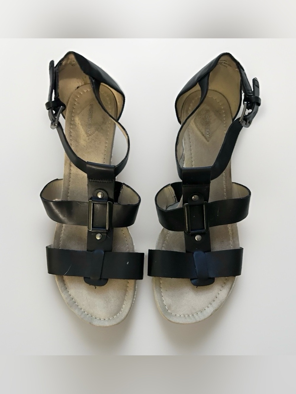 St John’s Bay Black Sandals Women Size 10